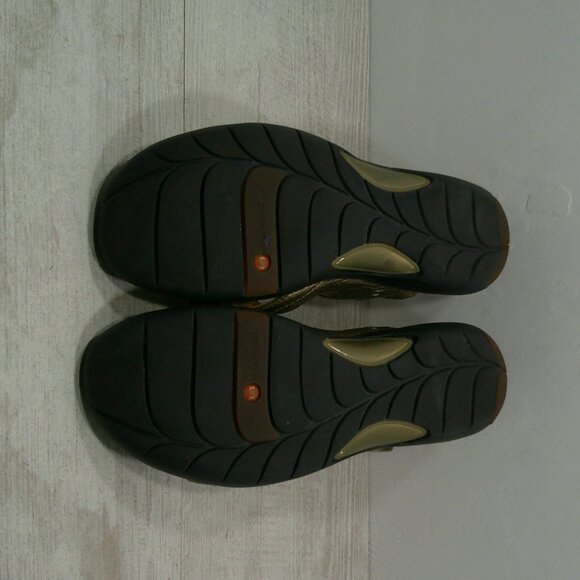 Clarks unstructured Leather Athletic Metallic Bronze Comfort Sandals Size 10 M - Picture 11 of 12